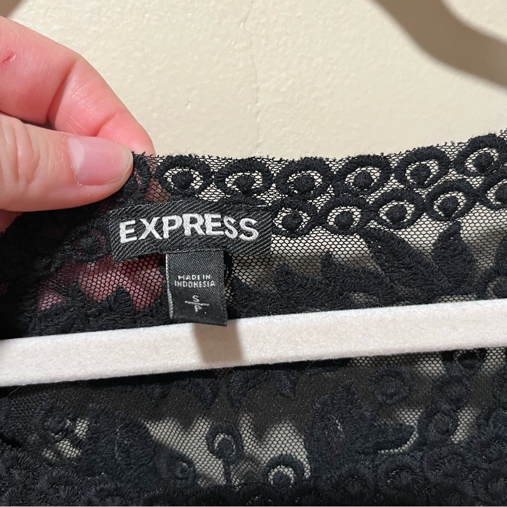 Express Black Lace Tank Top - Picture 4 of 4